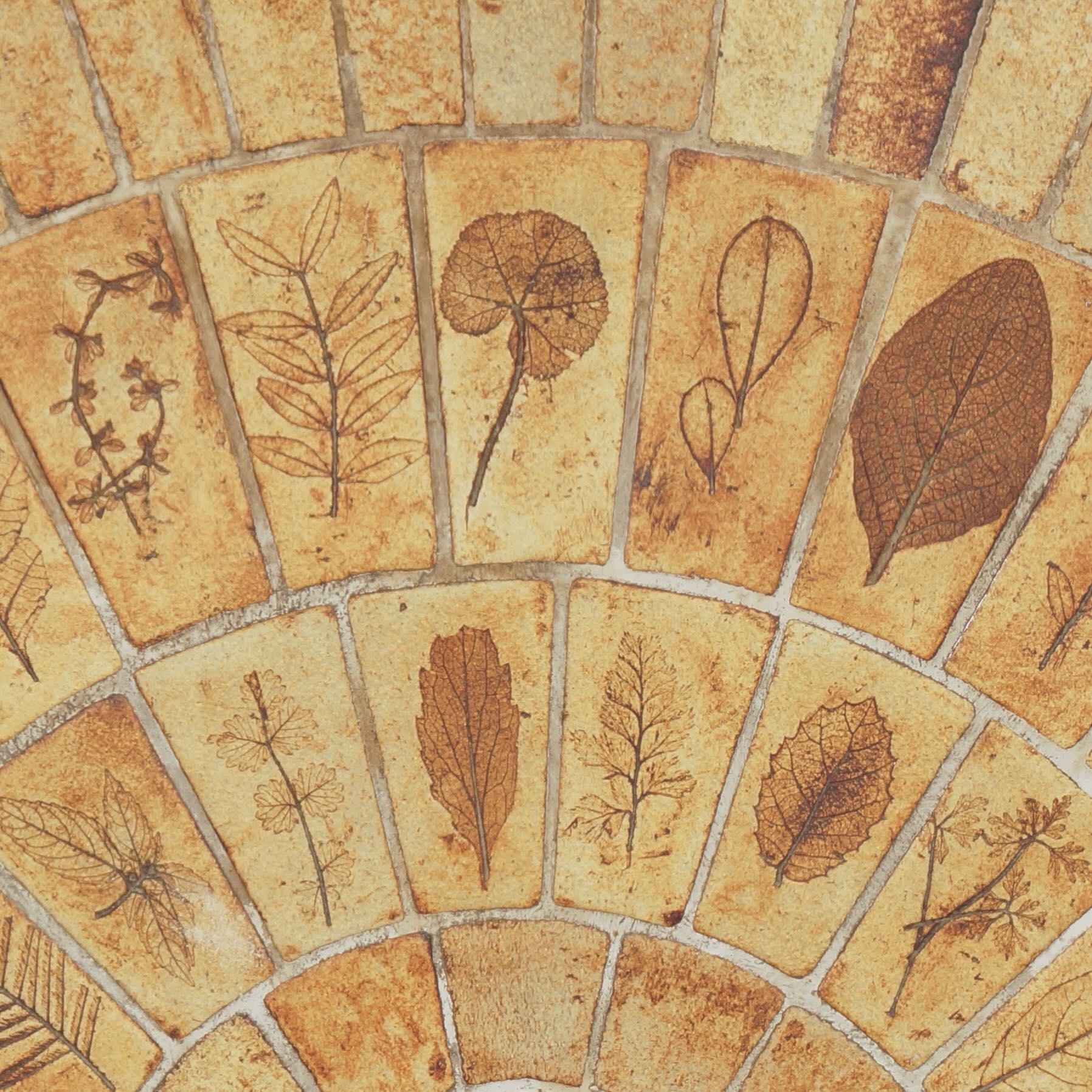 Ronde Salontafel van Roger Capron voor Atelier Capron uit de Jaren 60 in Keramiek en Beukenhout