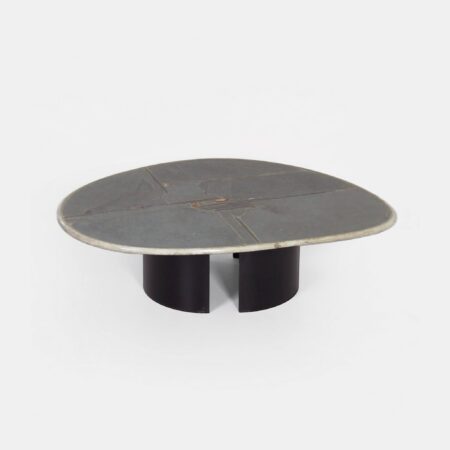 Brutalistische Salontafel van Paul Kingma, 1995 | Grijs, Helder Blauw, Surfboard