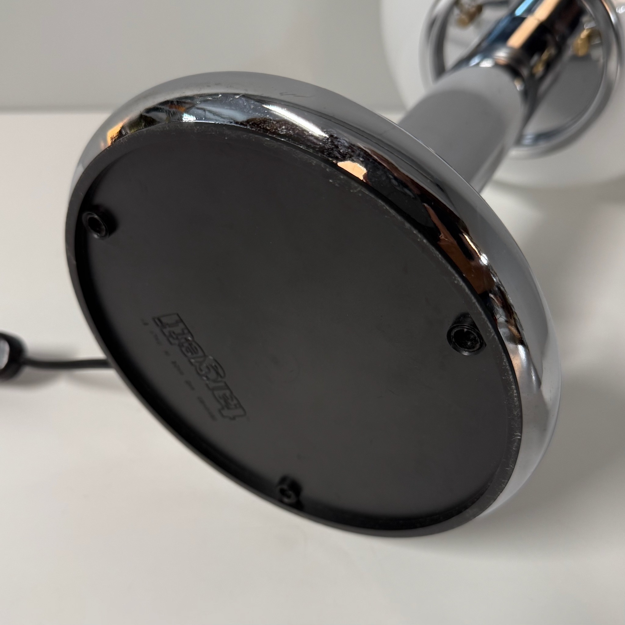 Murano Tafellamp van Targetti Sankey uit de 1960s met Chroom en Glazen Bol