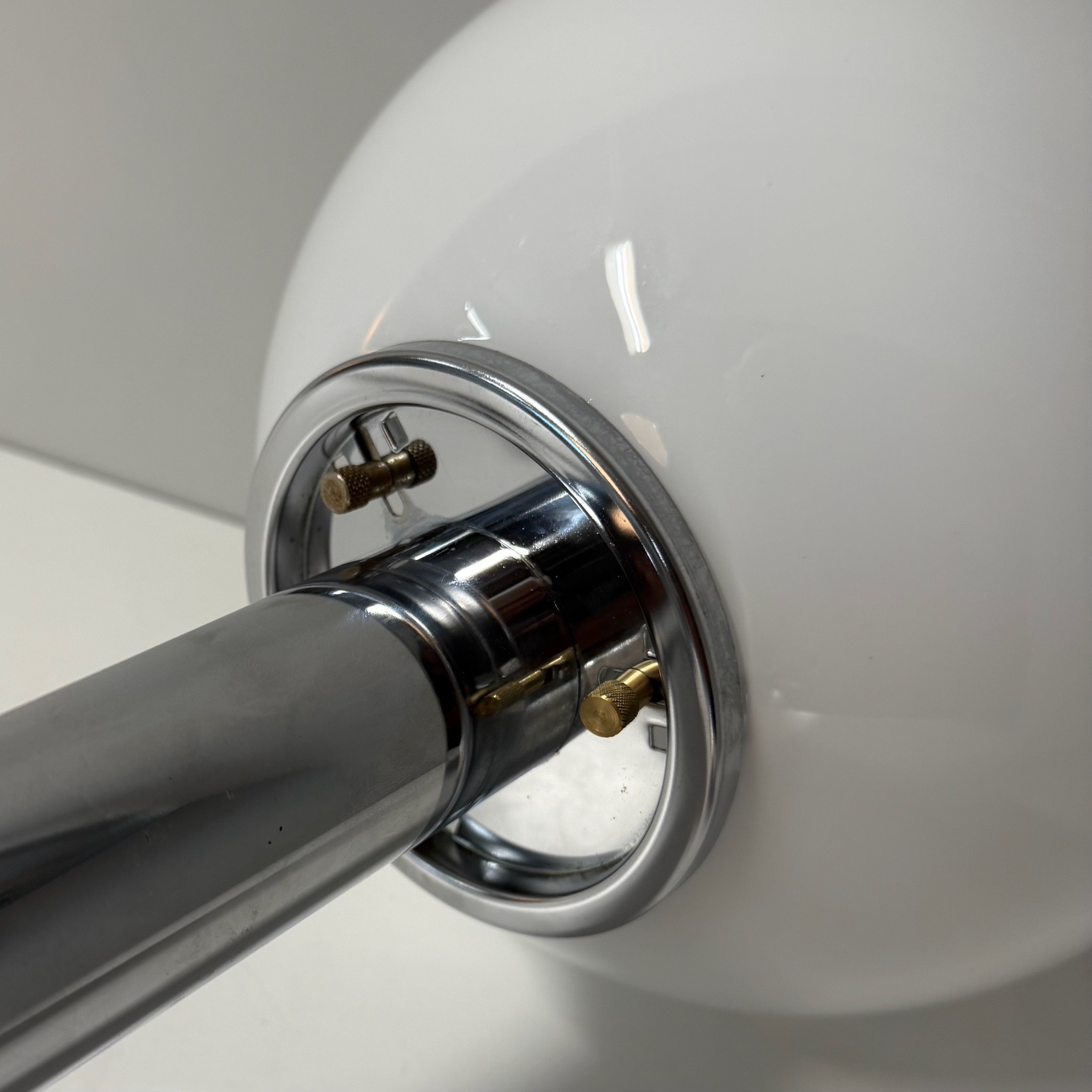 Murano Tafellamp van Targetti Sankey uit de 1960s met Chroom en Glazen Bol