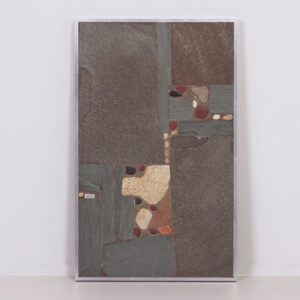 Brutalistische Salontafel van Paul Kingma uit 1969 met aluminium rand, vroege editie