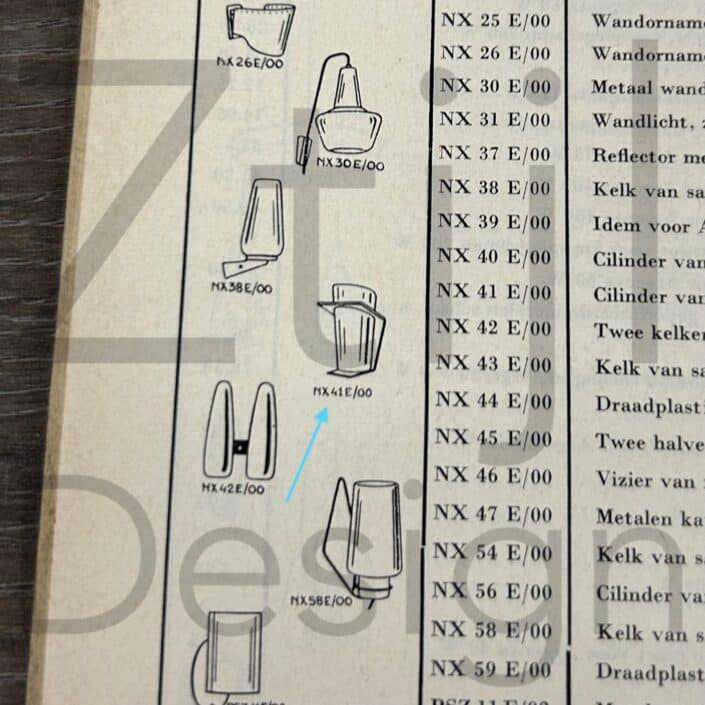 Paar NX 41 Wandlampen van Louis Kalff voor Philips, 1960s, in Teak en Opaalglas