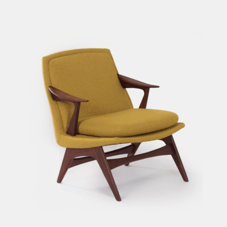 Texas Fauteuil van Karl Edvard Korseth voor LK Hjelle, 1950s - Opnieuw Gestoffeerd