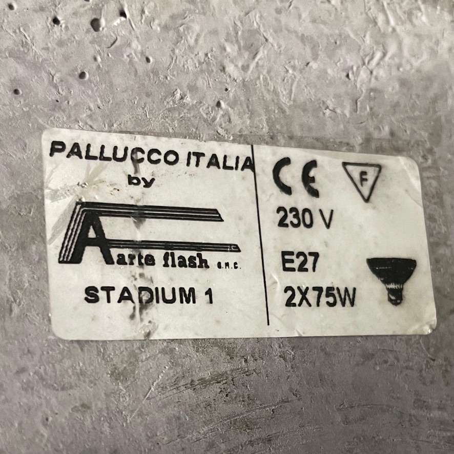 Paar Stadium Vloerlampen van Hannes Wettstein voor Pallucco, Italië 1990s