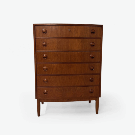 Deense Gebogen Ladekast, 1960s | Teakhout (2e)