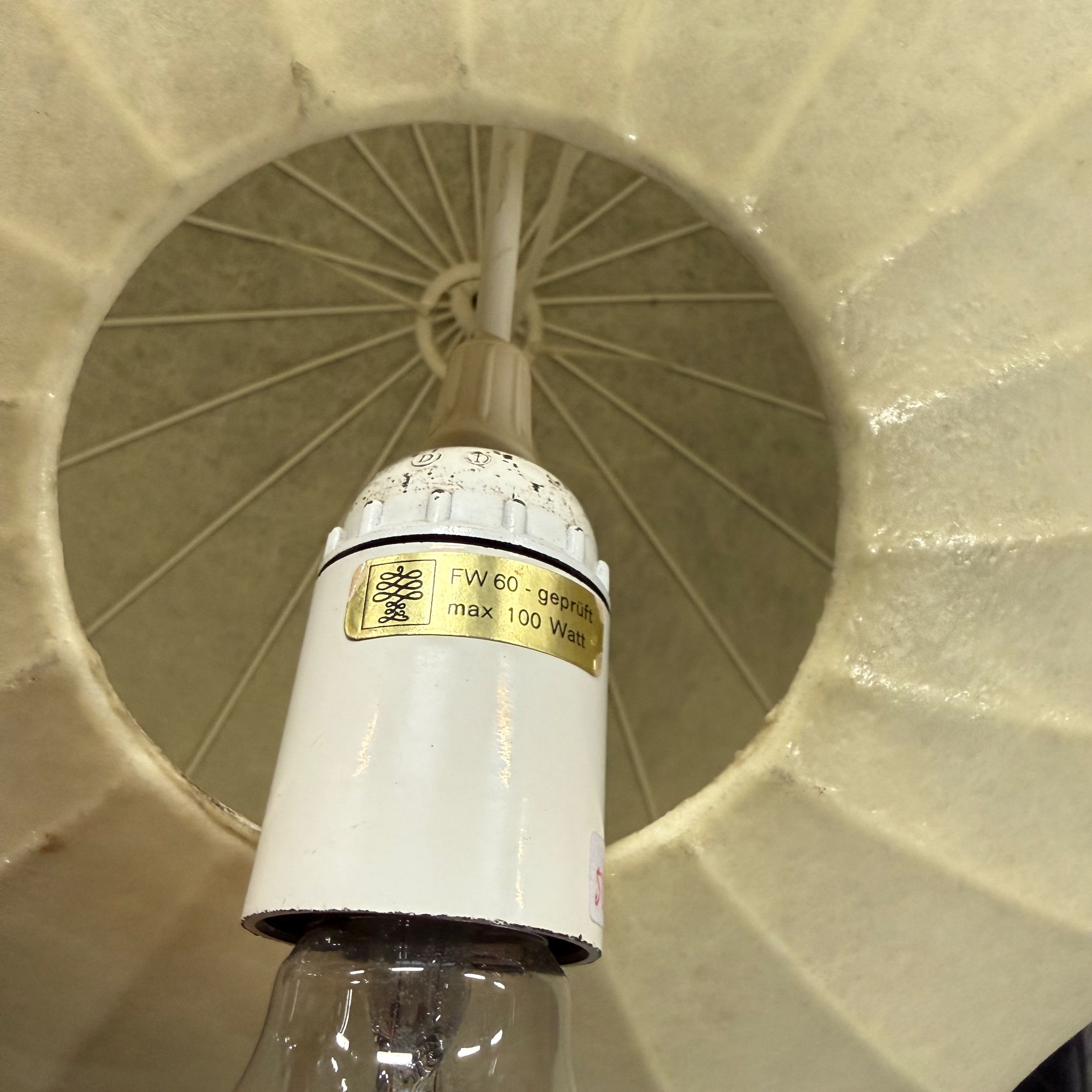 Cocoon hanglamp van Frits Friedel Wauer voor Goldkant Leuchten, jaren 60