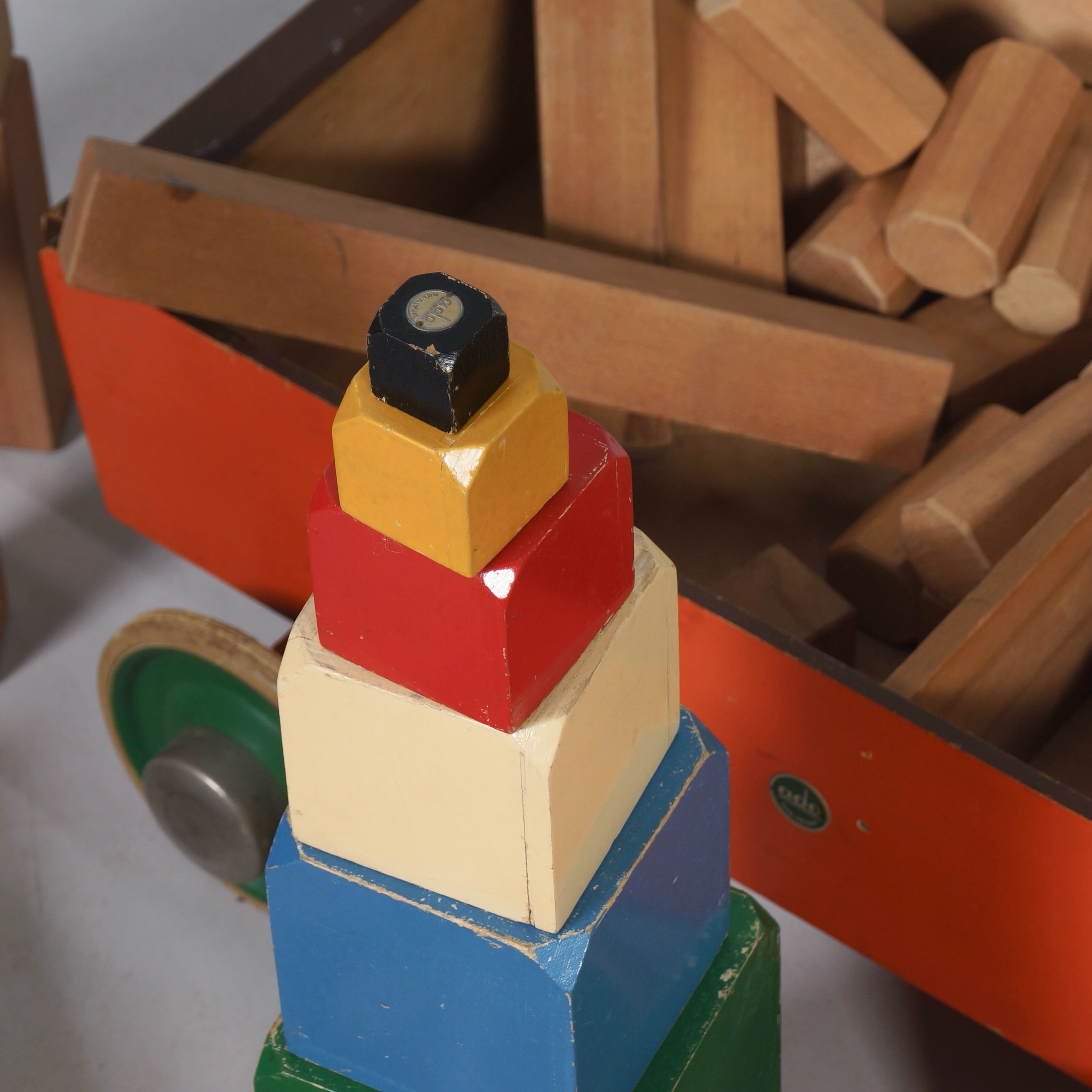 Blokkenwagen ‘Bouwmeester nr. 117’ van ADO, 1950s – Groot Model, 123-delig