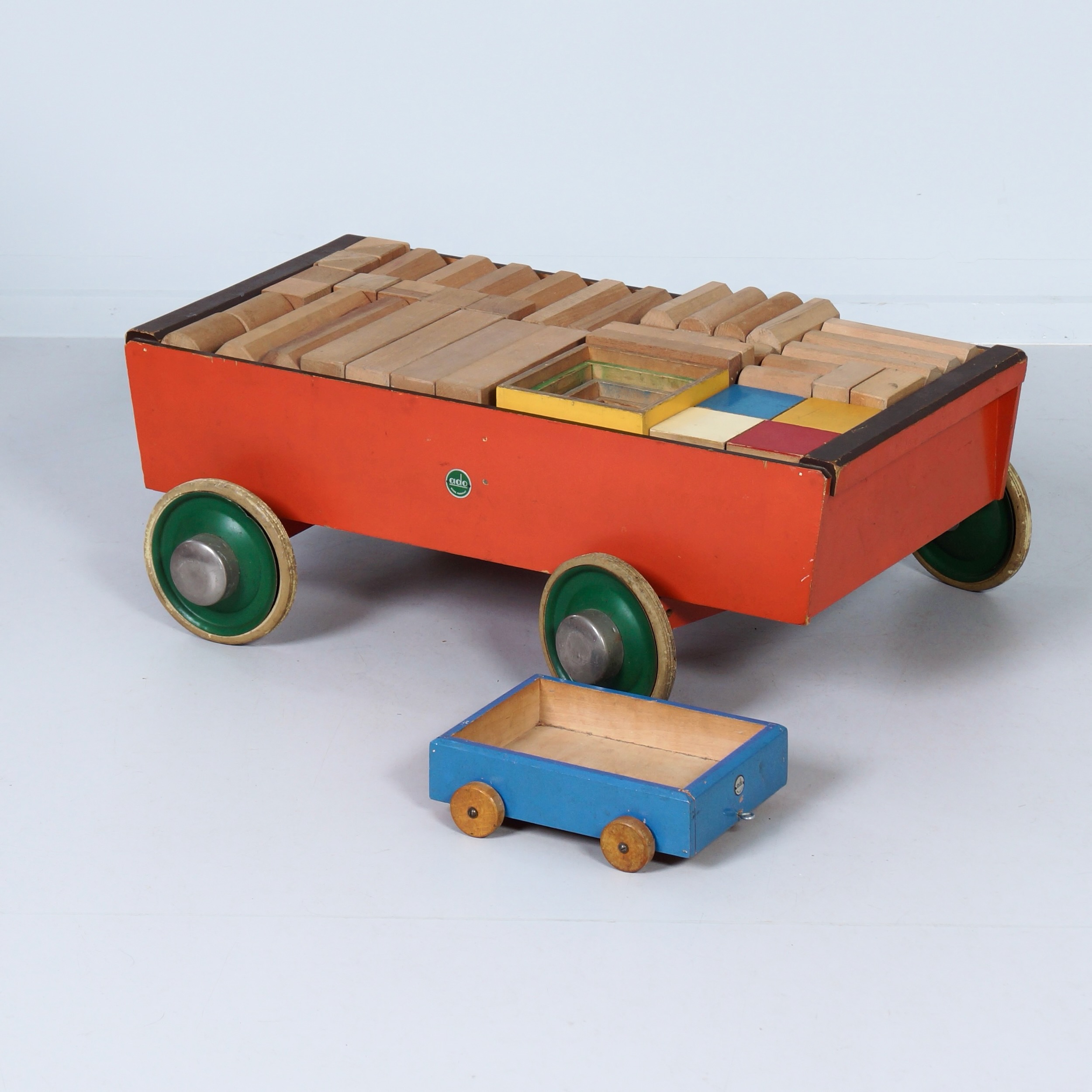 Blokkenwagen ‘Bouwmeester nr. 117’ van ADO, 1950s – Groot Model, 123-delig