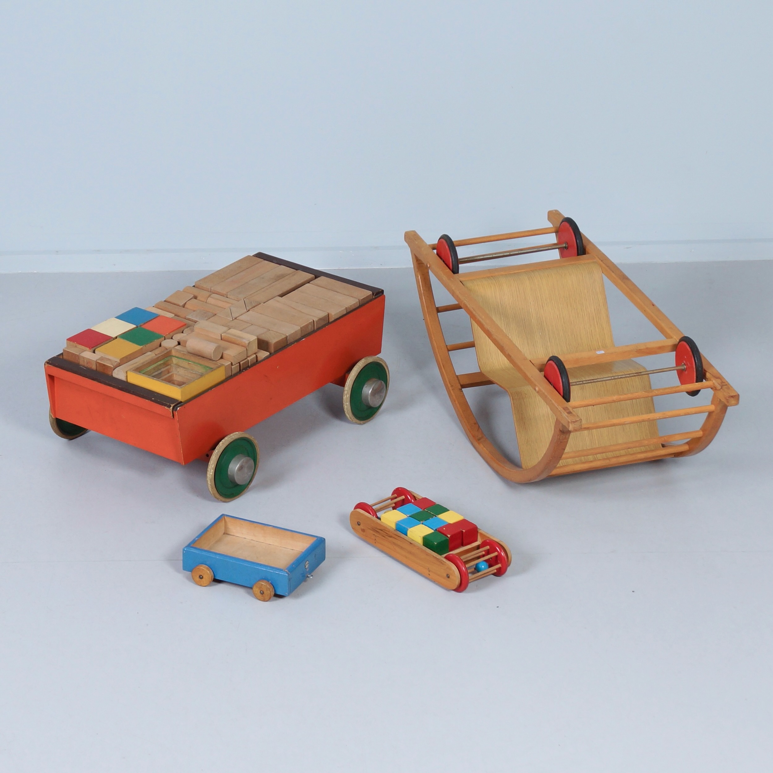 Blokkenwagen ‘Bouwmeester nr. 117’ van ADO, 1950s – Groot Model, 123-delig