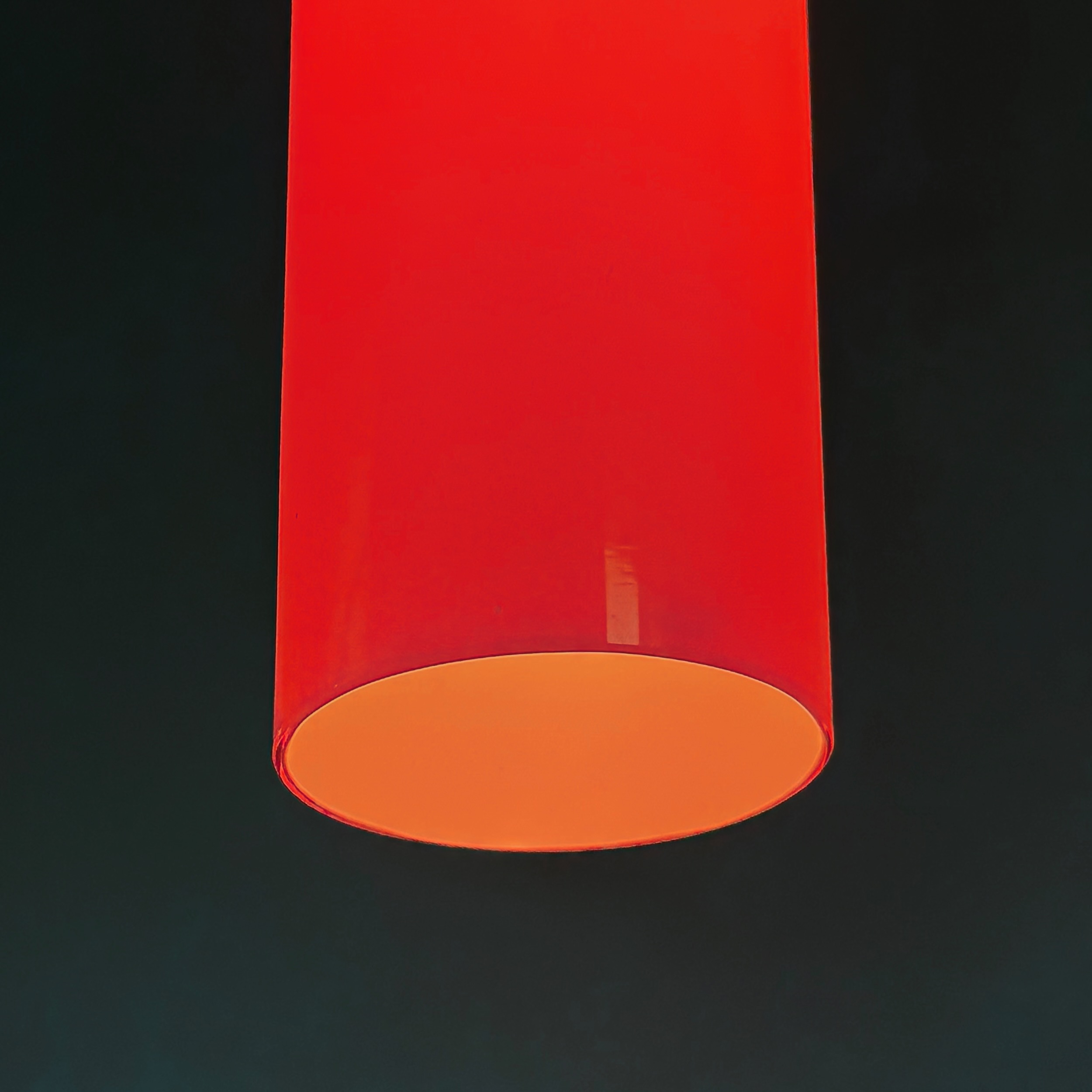 Murano Hanglamp 486b van Paolo Venini voor Venini & C., 1962, oranje