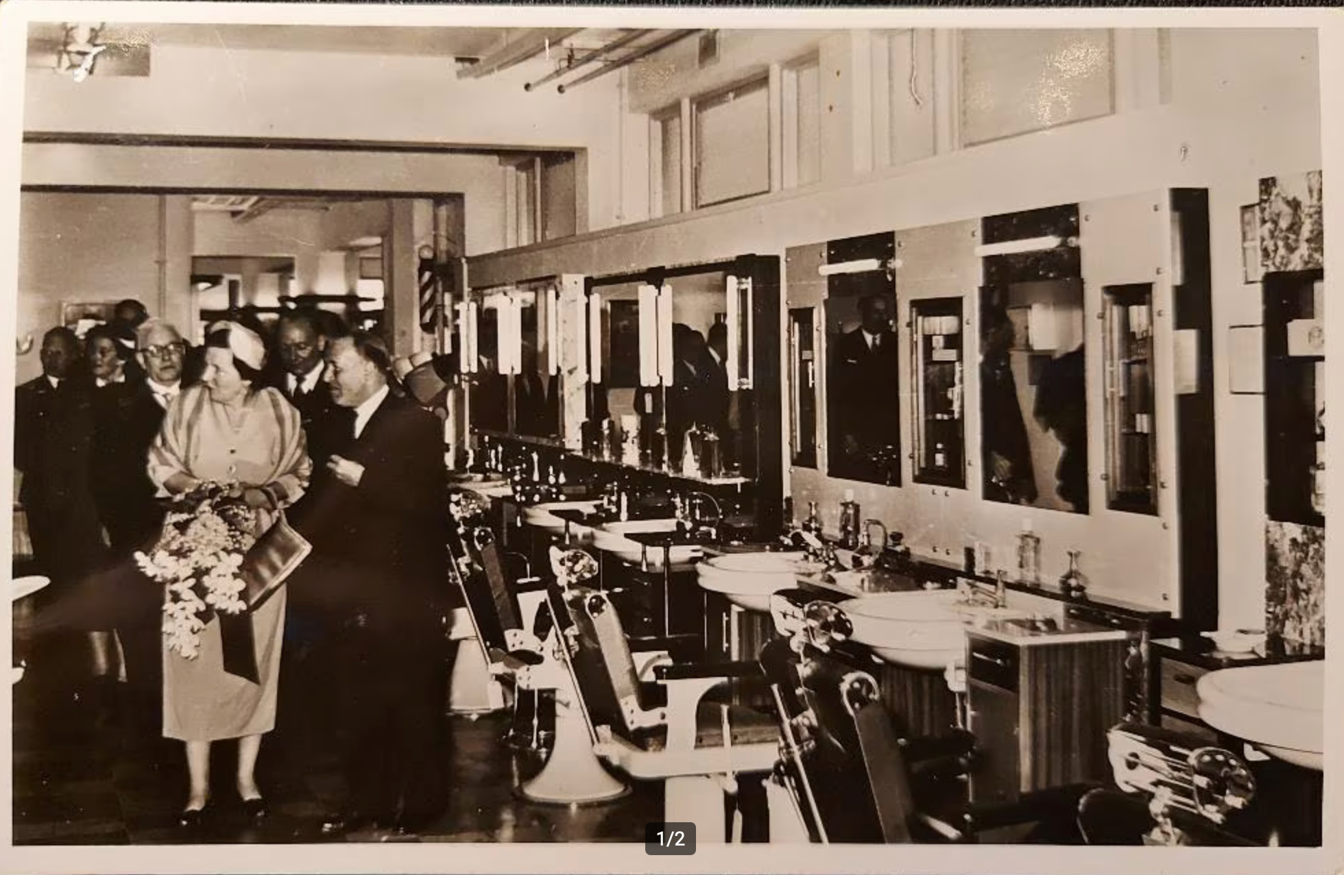 Bauhaus Kapperstoel van F.L. Vollemans & Zonen uit Rotterdam, ca. 1930, verstelbaar model