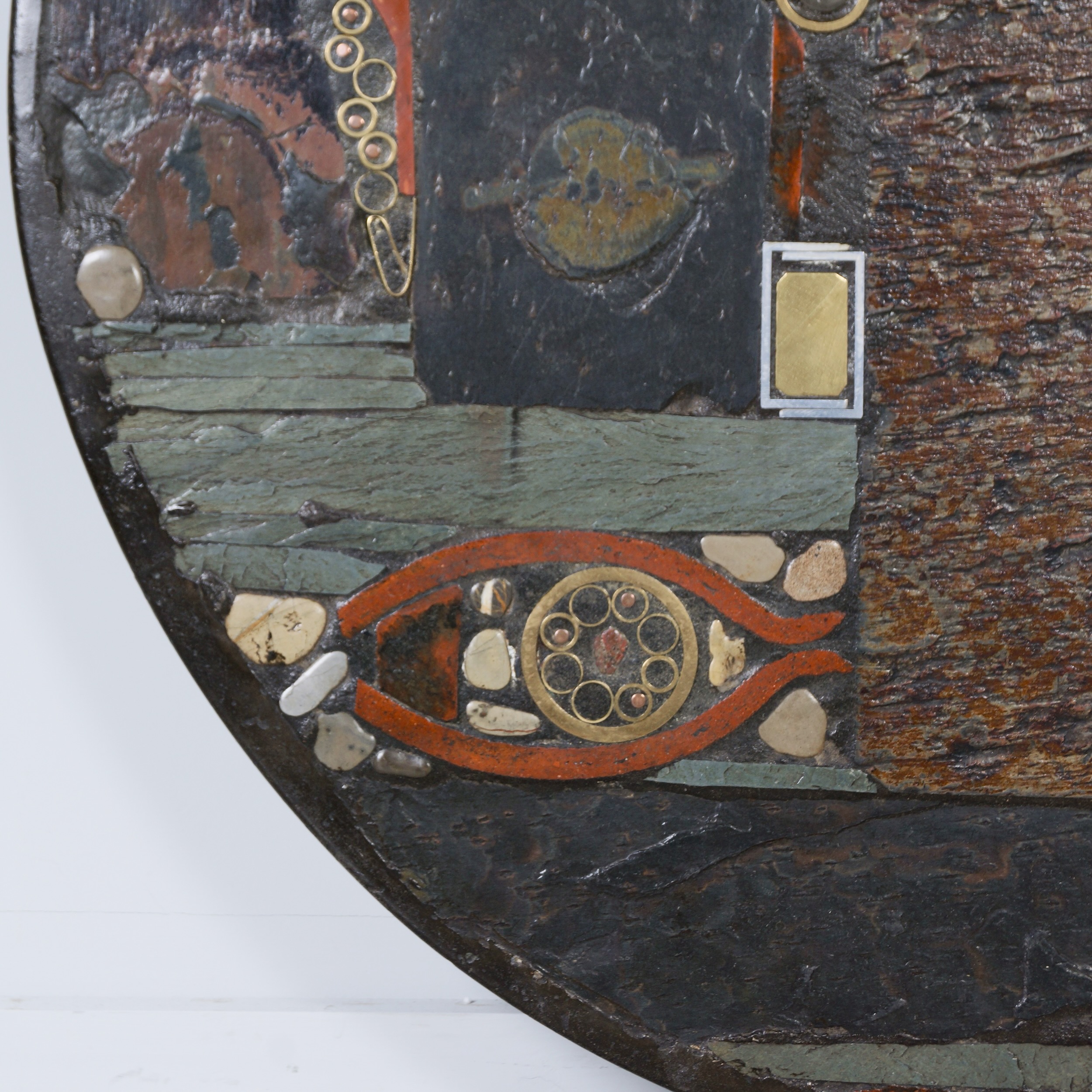 Salontafel van Paul Kingma, 1979 – Mozaïek in Aardse Tinten, Ø100 cm