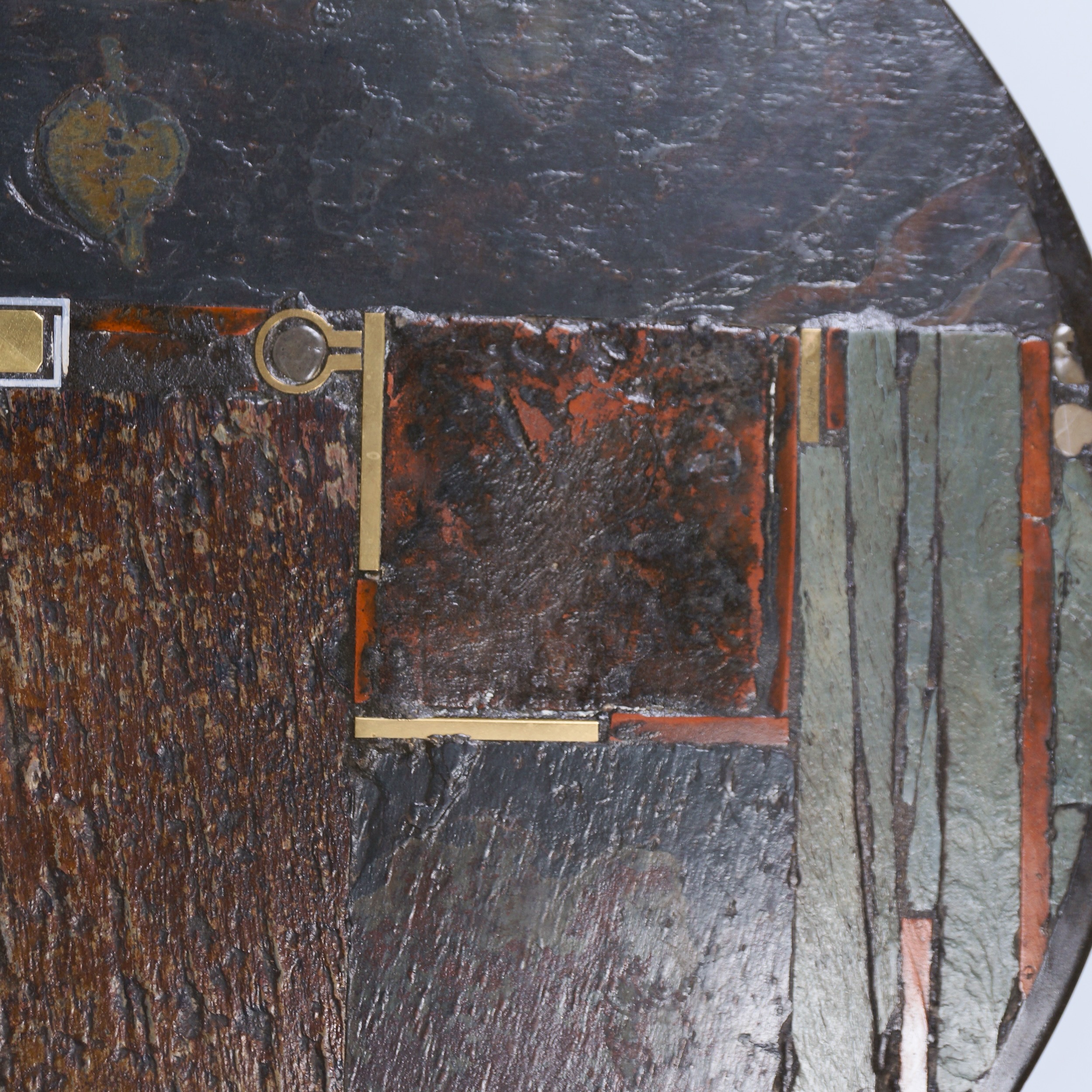 Salontafel van Paul Kingma, 1979 – Mozaïek in Aardse Tinten, Ø100 cm
