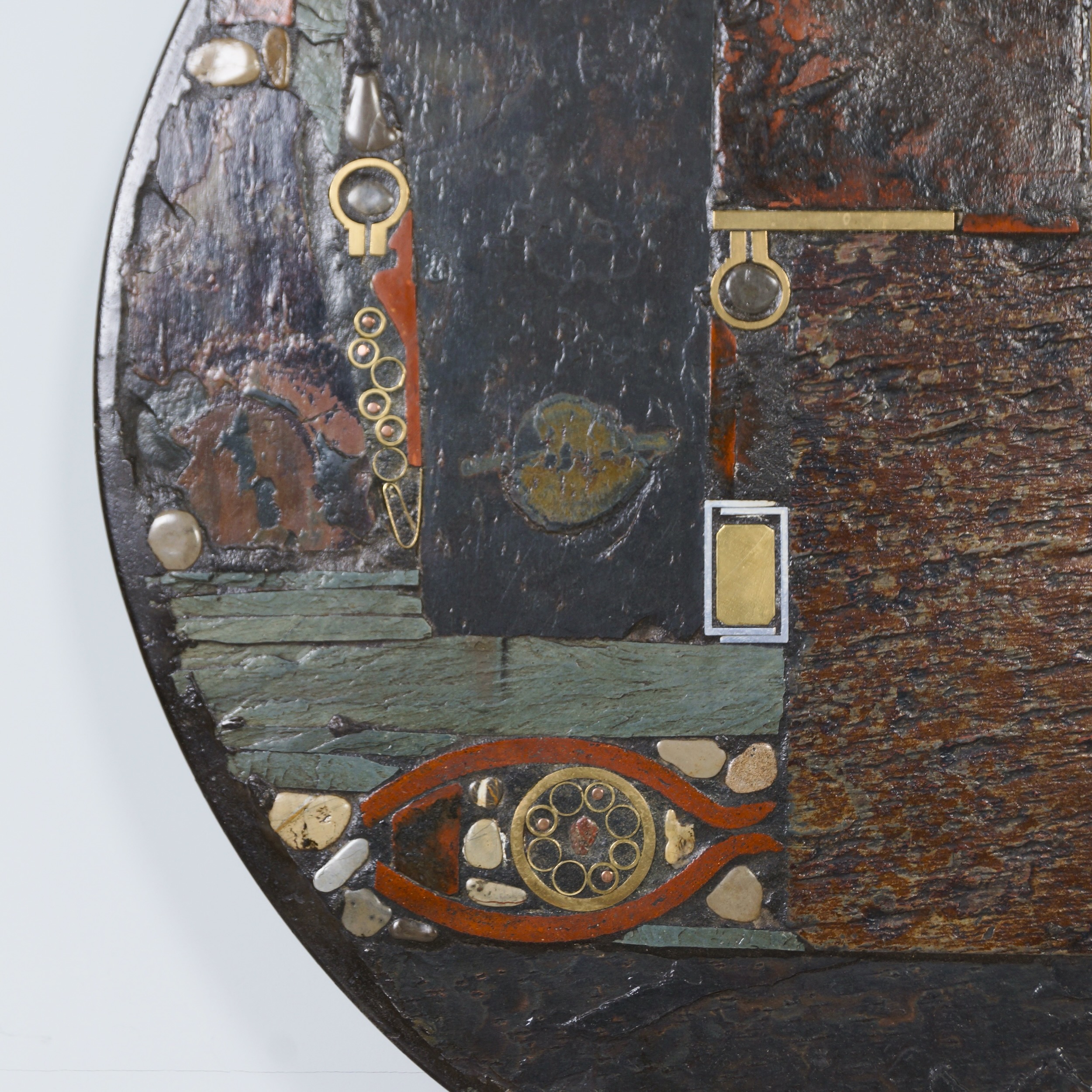 Salontafel van Paul Kingma, 1979 – Mozaïek in Aardse Tinten, Ø100 cm