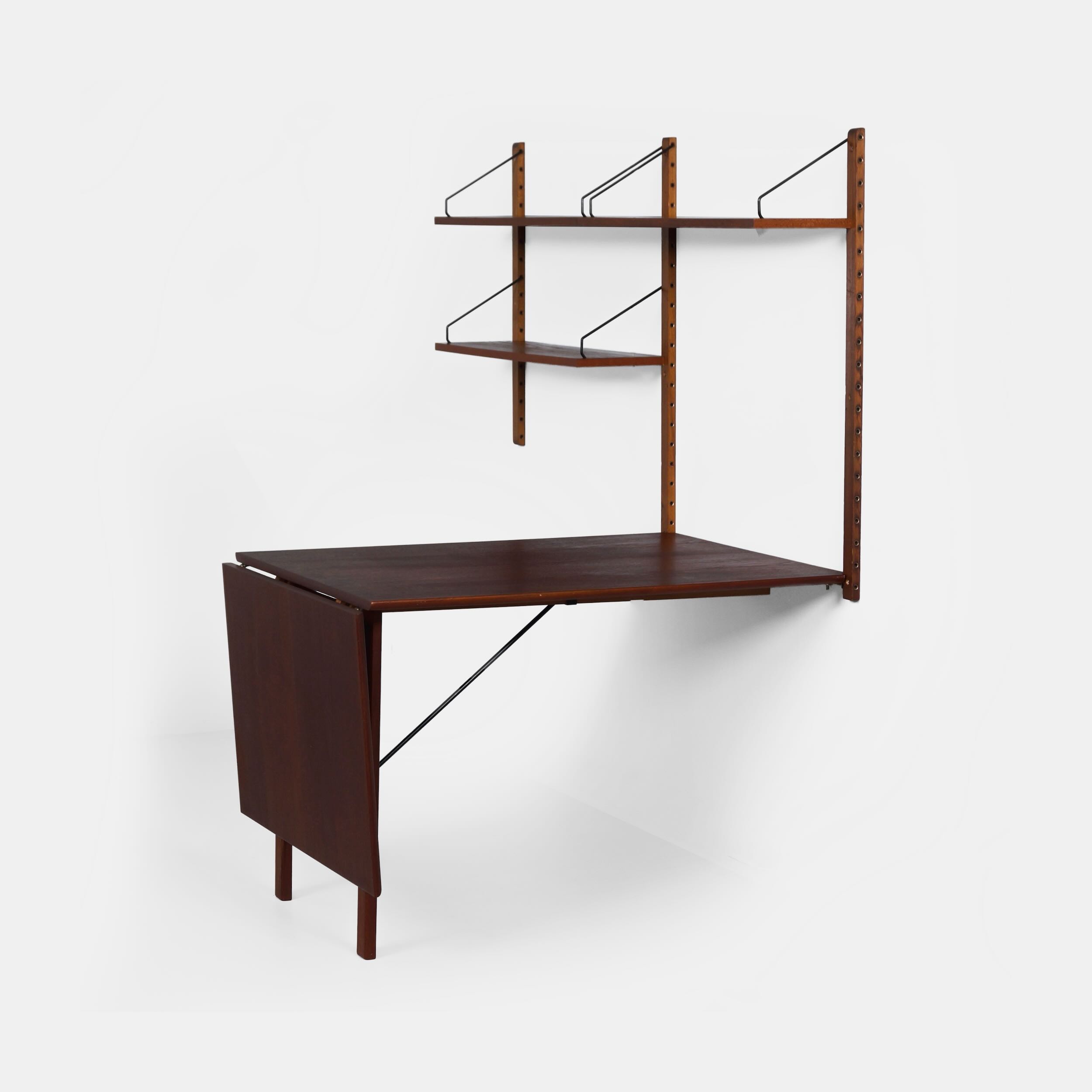 Royal System bureau van Poul Cadovius voor Cado, 1960s – Teak, uitklapbaar