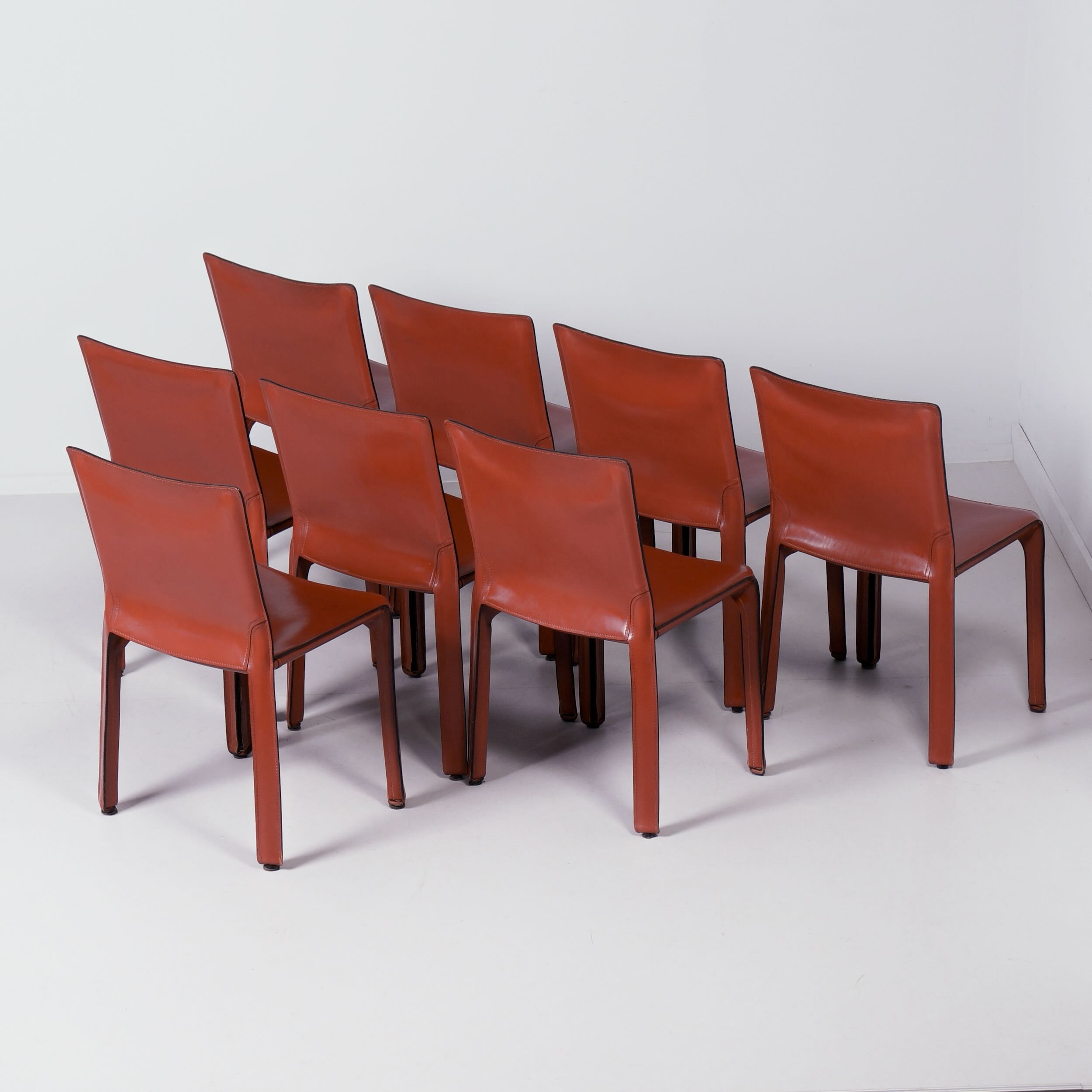 CAB 412 eetkamerstoelen van Mario Bellini voor Cassina uit de jaren 90, set van 8