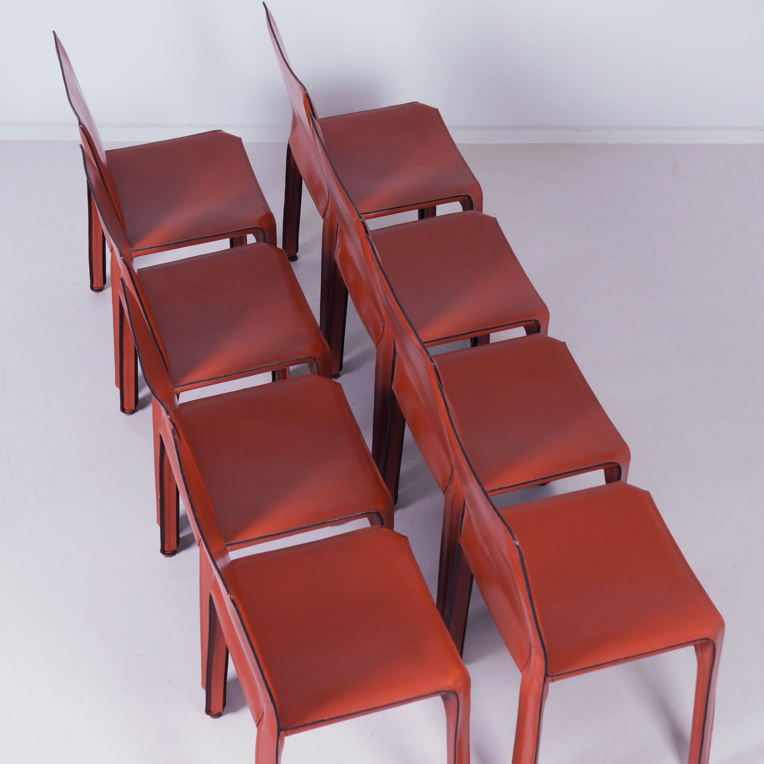 CAB 412 eetkamerstoelen van Mario Bellini voor Cassina uit de jaren 90, set van 8