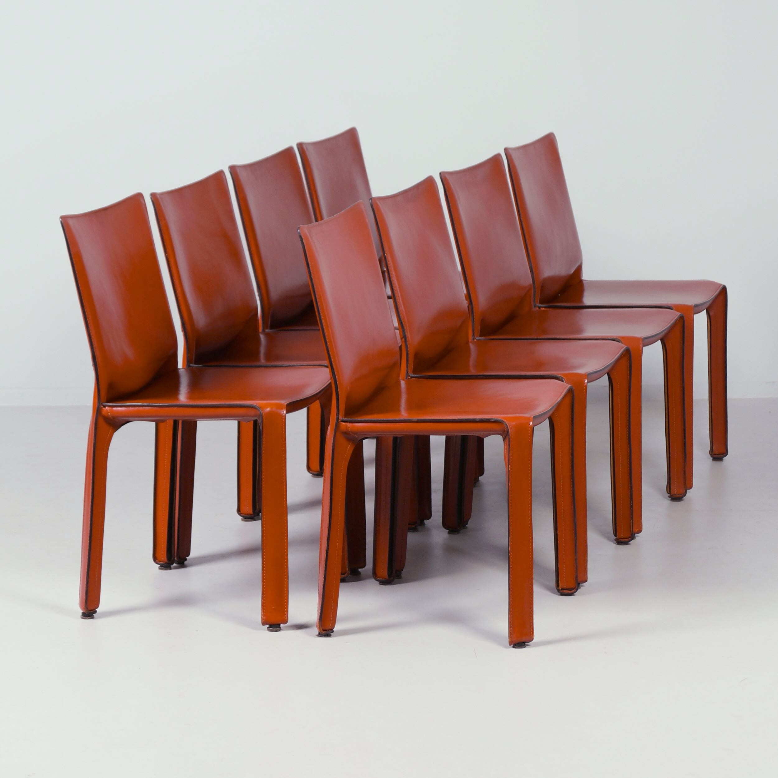 CAB 412 eetkamerstoelen van Mario Bellini voor Cassina uit de jaren 90, set van 8