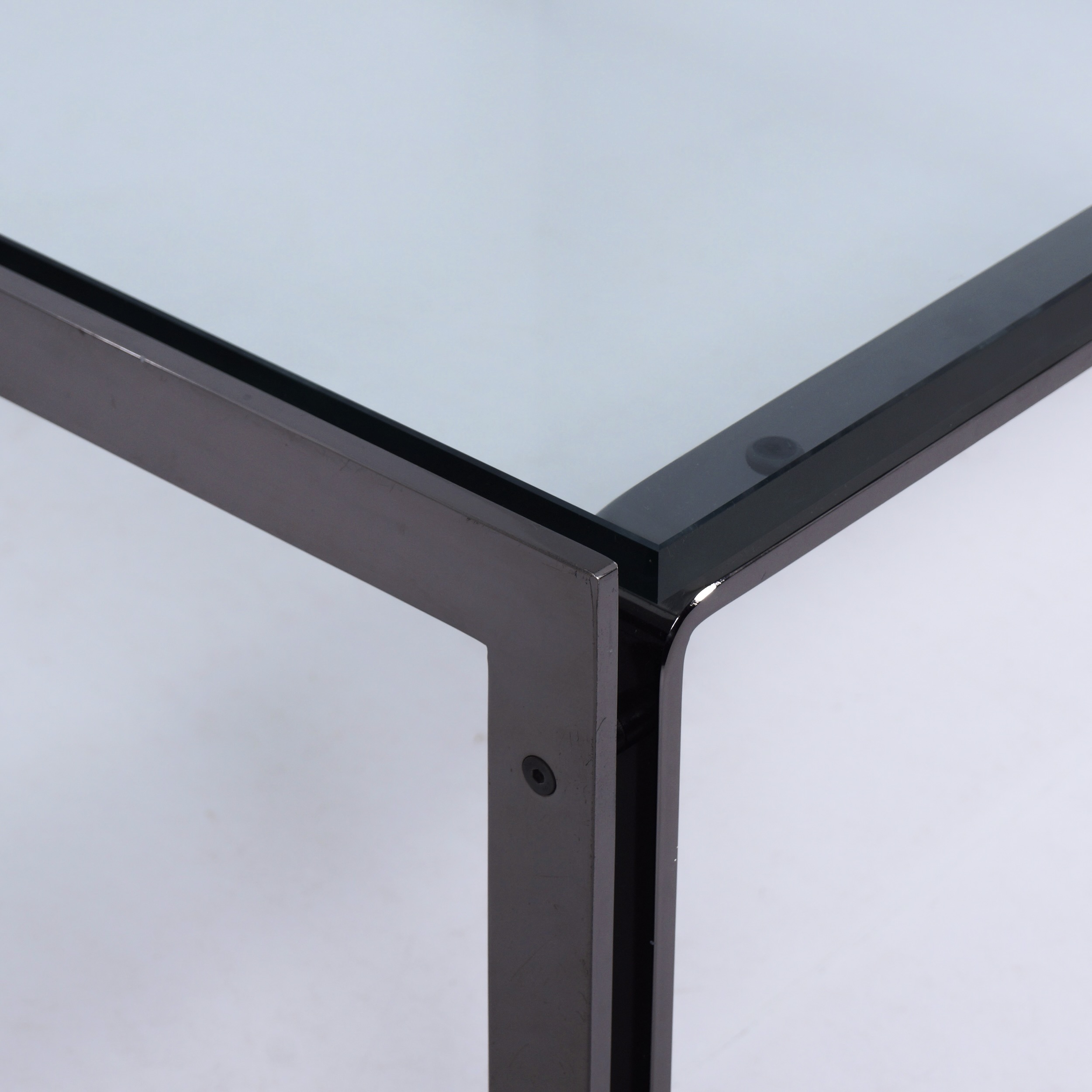 M1 salontafel van Metaform uit de jaren 80 in bronskleurig RVS