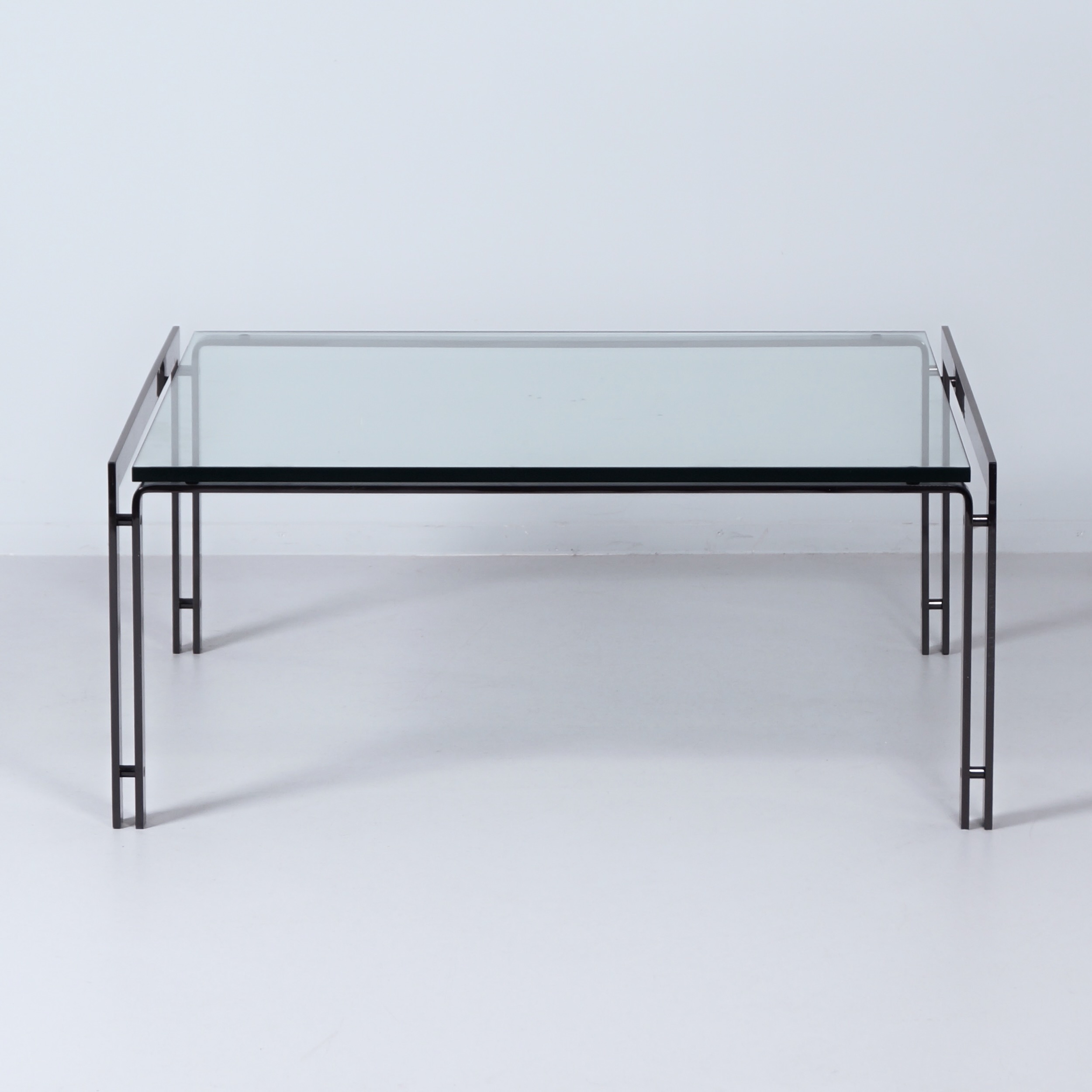 M1 salontafel van Metaform uit de jaren 80 in bronskleurig RVS